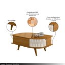 Ver imagem 3 de Mesa de Centro Decorativa Marion Mdp 2 Portas Deslizantes Cinamomo/offwhite G97 - Gran Belo