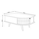 Ver imagem 4 de Mesa de Centro Decorativa Marion Mdp 2 Portas Deslizantes Cinamomo/offwhite G97 - Gran Belo
