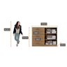Cômoda Seul 5 Gavetas 2 Portas em Mdf e Mdp Clic Móveis - 5