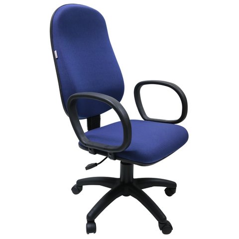 Poltrona Presidente Atom - Tecido J.Serrano - Azul