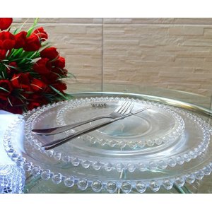 Jogo 6 Sousplat de Cristal Pearl 31,5cm - Wolff