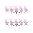 Ver imagem 1 de Cadeira de Escritório Oficial Begonia Tela Mesh Ergonômica - Rosa - 10