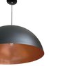 Kit 3 Pendente Onix Poptem Meia Esfera 60Cm preto e cobre lustre aluminio luminária sala - 3