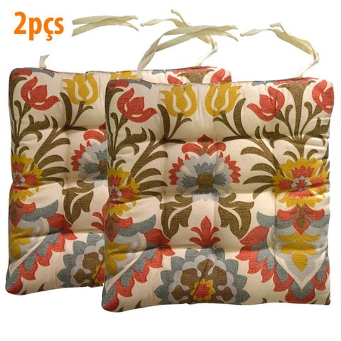 Almofada para Cadeira Futton Wendy 40x40cm Plantas 2pçs