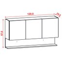 Ver imagem 3 de Armario Aereo 3 Portas 120cm 2959 Gris KTP