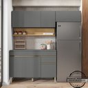 Ver imagem 7 de Armario Aereo 3 Portas 120cm 2959 Gris KTP