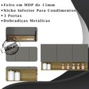 Ver imagem 2 de Armario Aereo 3 Portas 120cm 2959 Gris KTP