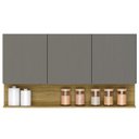 Ver imagem 1 de Armario Aereo 3 Portas 120cm 2959 Gris KTP