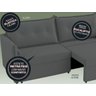 Sofá-Cama 4 Lugares Casal Net Allegro Assento Retrátil Grafite 2,10M (L) - 4