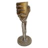 Porta Vela Dourado Mão Caveira Castiçal Esqueleto Candelabro - 1