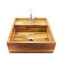 Ver imagem 1 de Cuba Apoio Madeira Retangular Madeira Teca 15x46x44cm Primewood