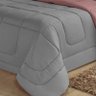 Jogo de Cama 5 Peças Elegance Dupla Face Casal Queen Cotex Cor: Cinza e Rosa - 4