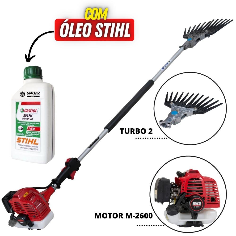 Derriçadeira Mãozinha de Café Kawashima Haste Longa 150cm Motor 2T + Óleo Castrol Stihl - 4