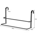 Ver imagem 4 de Toalheiro Duplo de Box 45cm Porta Toalhas de Banho Banheiro