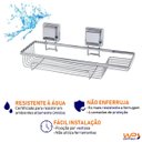 Ver imagem 2 de Prateleira Porta Shampoo e Sabonete Fixação Ventosa - Cromado