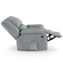 Ver imagem 4 de Poltrona do Papai Reclinável Melim Elétrica Led Massagem Linho Cinza Fh1