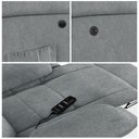 Ver imagem 6 de Poltrona do Papai Reclinável Melim Elétrica Led Massagem Linho Cinza Fh1