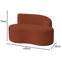 Ver imagem 6 de Sofá Curvo Malta 1 Lugar Compacto Moderno Luxo Bouclé Terracota