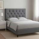 Ver imagem 2 de Cabeceira para Cama Casal Queen 160 Cm Olívia e Frame Suede Cinza
