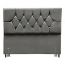 Ver imagem 1 de Cabeceira para Cama Casal Queen 160 Cm Olívia e Frame Suede Cinza