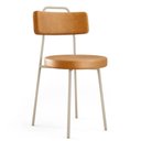 Ver imagem 3 de Kit 06 Cadeiras Decorativas Estofada Sala Jantar Barcelona Arena L02 Couríssimo Whisky - Lyam