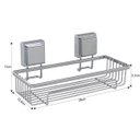 Ver imagem 2 de Prateleira Porta Shampoo Aço Piatina Cromada Fixação Ventosa