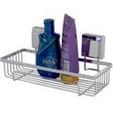 Ver imagem 1 de Prateleira Porta Shampoo Aço Piatina Cromada Fixação Ventosa