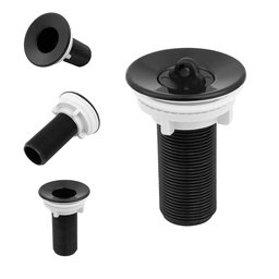 Kit Torneira Lavatorio Banheiro + Válvula Abs e Sifão Preto - 3