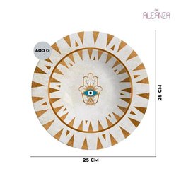 Prato Fundo Olho Grego Plus Cerâmica Alleanza 25cm - 2