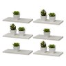 Kit 6 Prateleira Branca MDF 60 x 15cm Suporte Invisível - 1