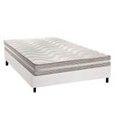 Ver imagem 1 de Conjunto Box Casal Colchão Espuma Paropas D33 D45 Pro Sono Double Face Prata + Base Crc Courano