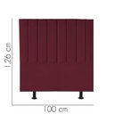 Ver imagem 2 de Cabeceira Estofada Carla 100cm Solteiro para Cama Box Quarto Suede Bordô - Gat Magazine