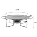 Ver imagem 4 de Rechaud Redondo 27 Cm Para Sopeiras E Bifeteira com Alças e Acendedor