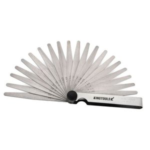 Jogo de Calibre de Folga com 17 Lâminas fabricado em aço Capacidade 0,02 Kingtools 600.020