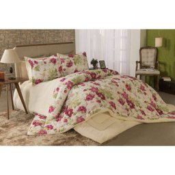 Coberdron Maite Queen Sherpa Pele De Carneiro Percal Edredon - 1