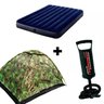 Barraca 4 Pessoas Cam + Colchão Inflável Elite + Bomba de Ar - 1