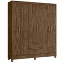 Ver imagem 2 de Guarda Roupa Panamá 153cm 6 Portas Castanho Wood Moval