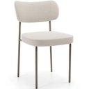 Ver imagem 1 de Cadeira Decorativa Sala de Jantar Melina Base Arena L02 Bouclê Cru - Lyam Decor