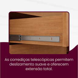 Guarda Roupa Casal MDF com Espelho 3 Portas de Correr Luna - 9