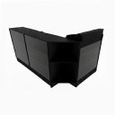 Ver imagem 1 de Balcão Caixa Vitrine + 2 Expositores Lojas e Comércios 100% Mdf Preto - Suprema Móveis