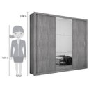 Ver imagem 4 de Guarda-Roupa Casal com Espelho 3 Portas de Correr Luna Rufato
