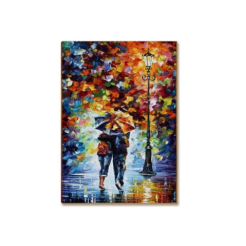 Placa Decorativa Mdf Tam A4 Casal Chuva Sala Escritório Pa1
