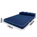 Ver imagem 2 de Puff Multiuso 3 em 1 Casal com Travesseiro Azul BF Colchões