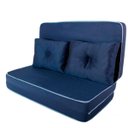 Ver imagem 3 de Puff Multiuso 3 em 1 Casal com Travesseiro Azul BF Colchões