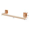 Toalheiro Cobre Rose Gold Duplo 45cm Fixação Por Ventosa - 3
