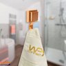 Gancho Cabide Banheiro Cobre Rosé Gold Fixação Ventosa - 4