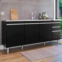 Ver imagem 1 de Balcão de Cozinha para Pia Apex Mdp/bp Preto G96 - Gran Belo