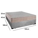 Ver imagem 5 de Cama Box Casal Suede + Colchão Sereneprime Molas Ensacadas 138x188x65 Cinza
