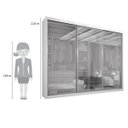 Ver imagem 4 de Guarda-Roupa Casal com 3 Portas Em Vidro Ravena Top Reflecta Rufato