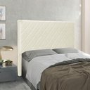 Ver imagem 2 de Cabeceira Cama Box Casal Queen Tina 160cm Estofada em Linho Rústico Creme Loja Sheep